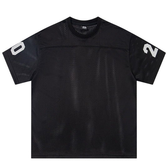 STUSSY Loose-fitting Mesh Sports Short-sleeved Casual Jersey T-shirt