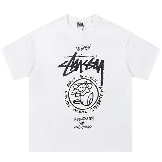STUSSY Logo Print Cotton Short-Sleeve T-Shirt 6934
