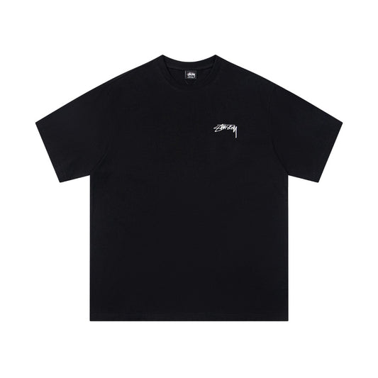 Stussy Printed Cotton Trendy Loose Short-Sleeve T-Shirt 6944